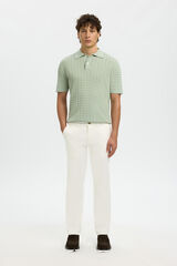Selected Cal&ccedil;as chino para homem slim fit Branco