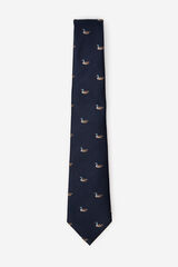 Cortefiel Natural silk tie Navy