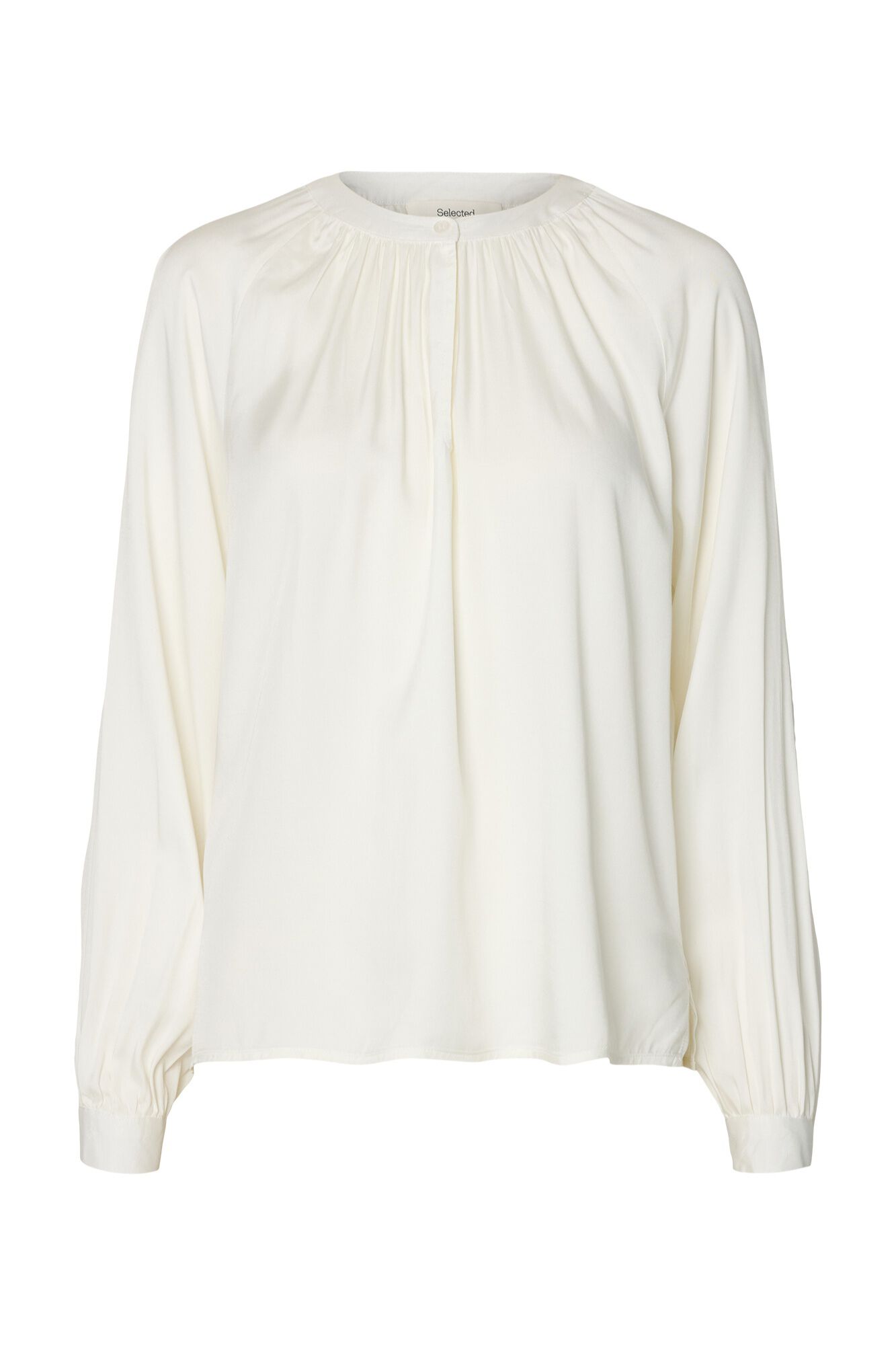 Selected Long sleeve blouse White