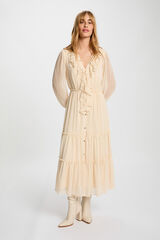 Morgan Vestido comprido fluido Tostado