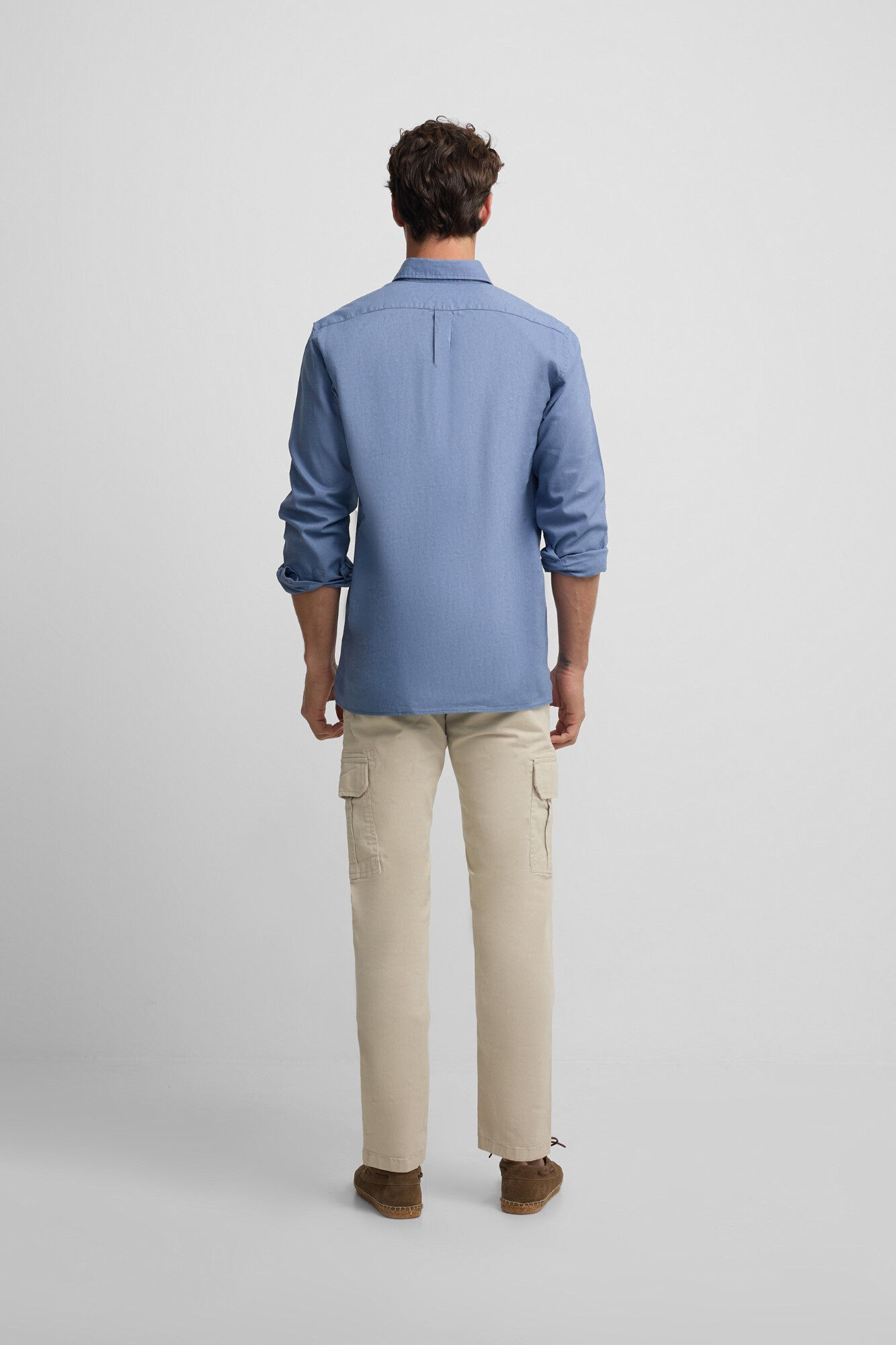 Silbon T-shirt desportiva em linho Azul