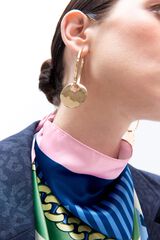 Lola Casademunt Brincos de argola oval destac&aacute;veis Dourado