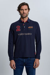 Valecuatro Polo azul marinho modelo cavalo Azul