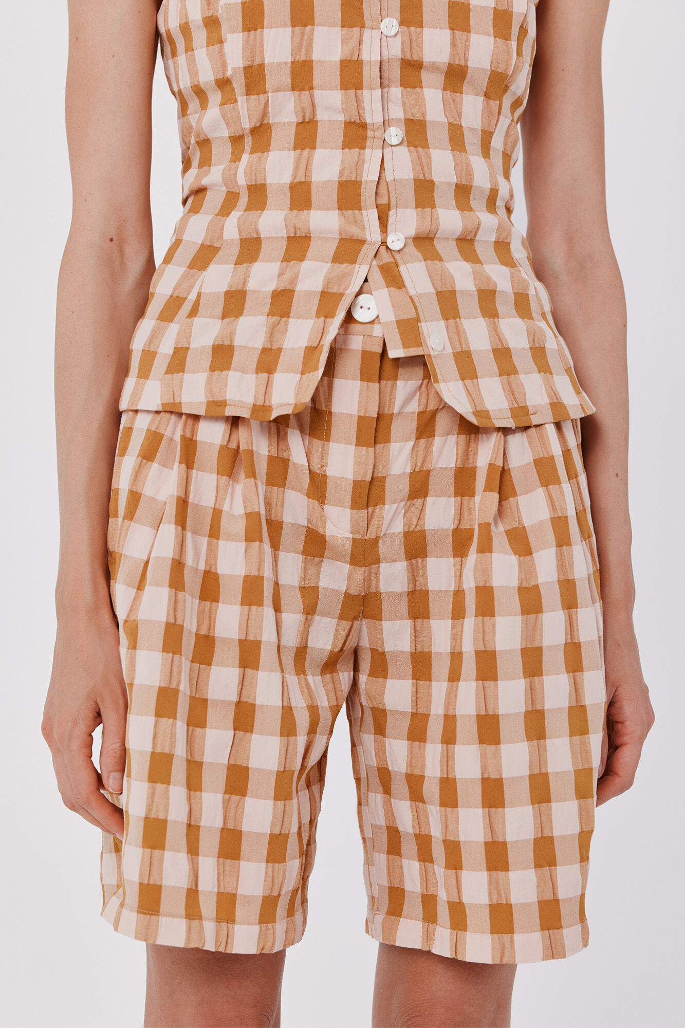 Cortefiel Gingham dress pants