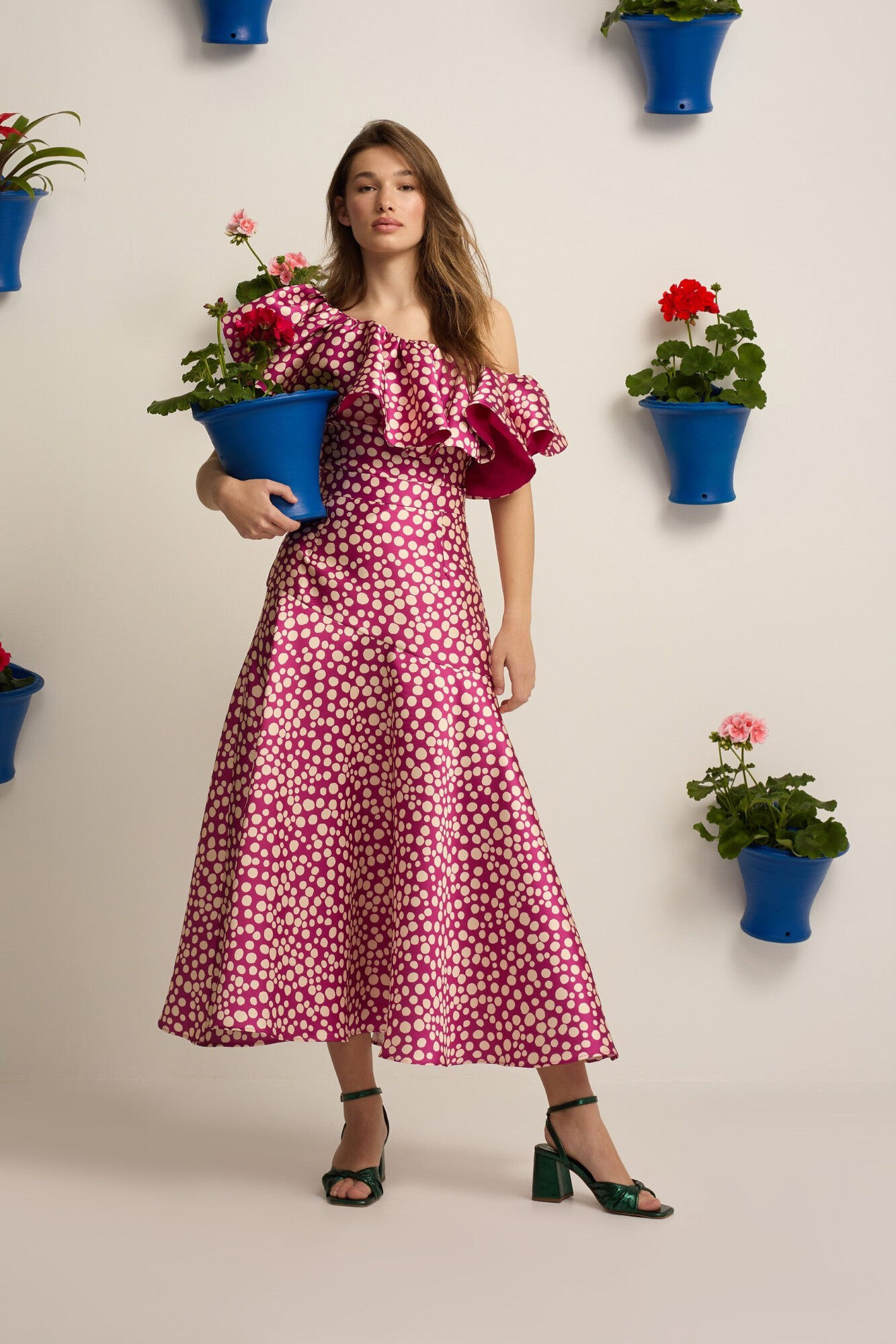 Silbon Falda Event Collection midi estampado