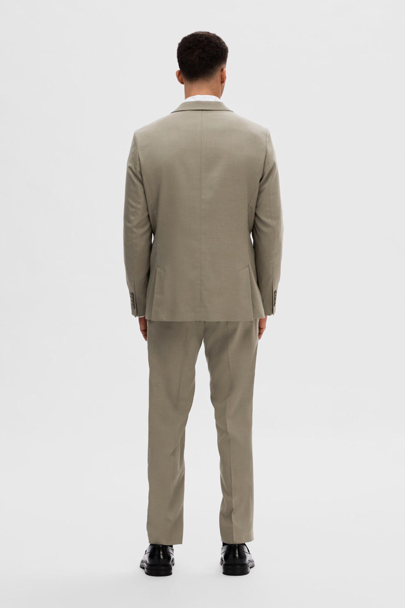 Selected Blazer de fato Slim Fit confecionado com l&atilde; Tostado
