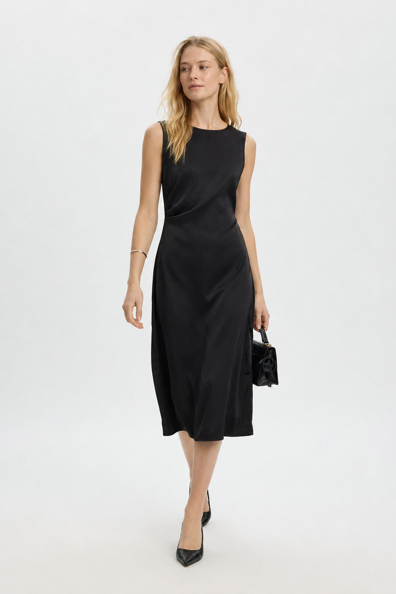 Selected Sleeveless midi dress