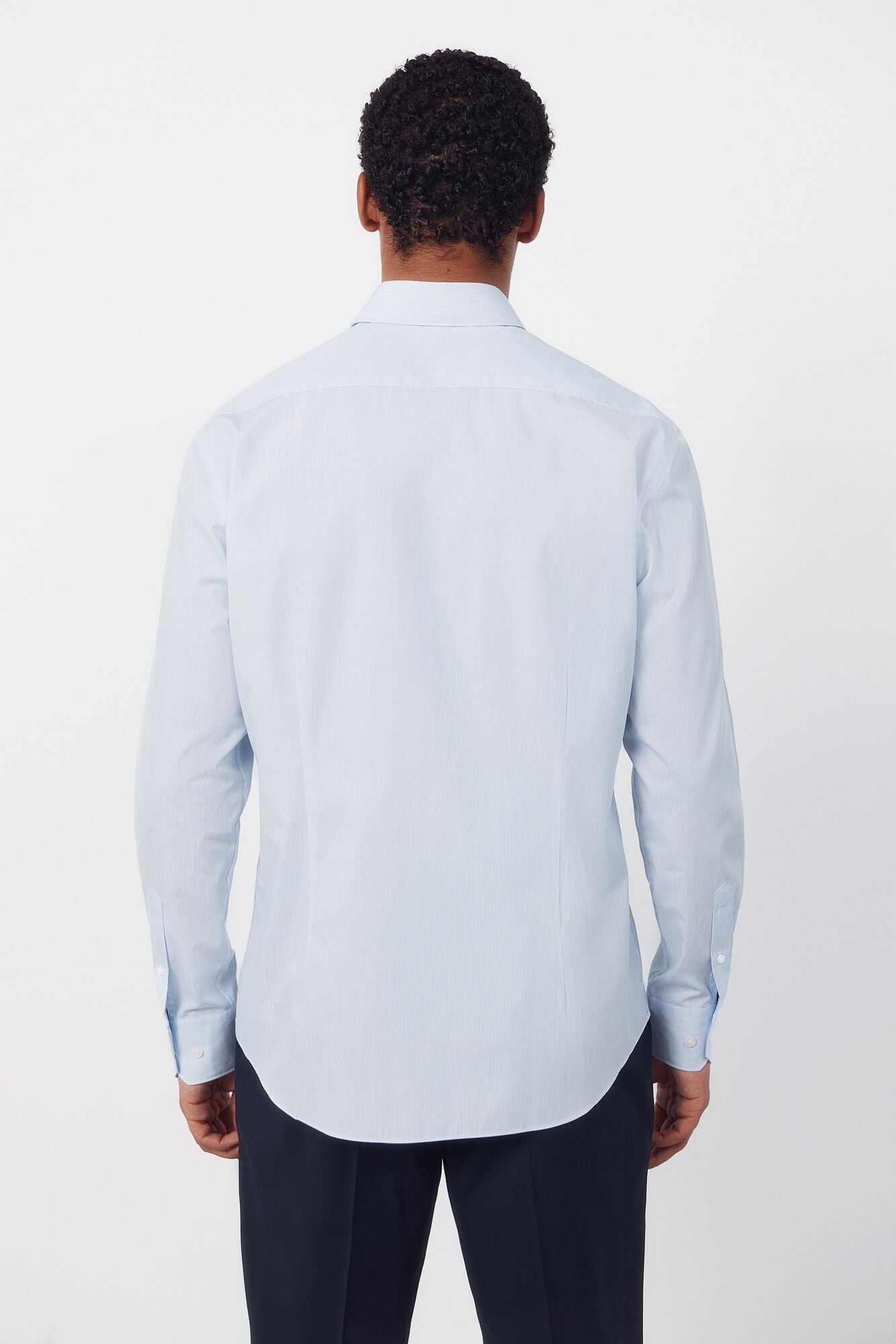 Cortefiel Slim fit easy-iron check dress shirt Blue