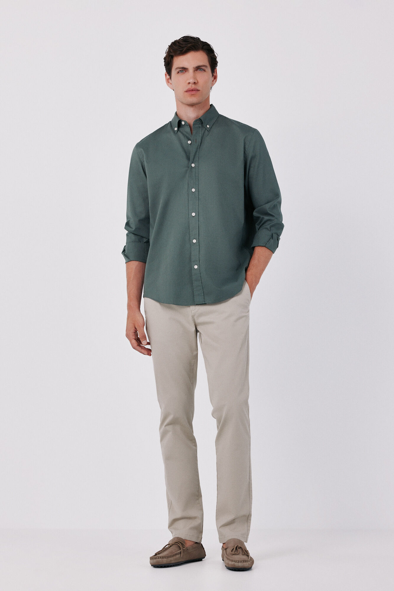 Cortefiel Plain light oxford shirt