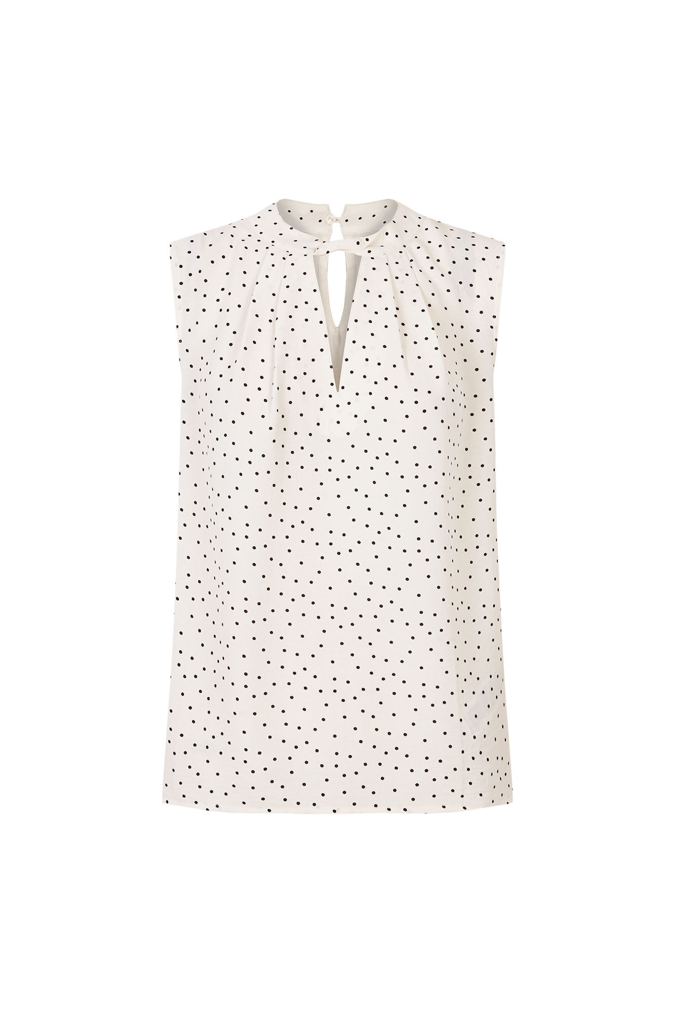 Cortefiel Cropped teardrop top Printed white