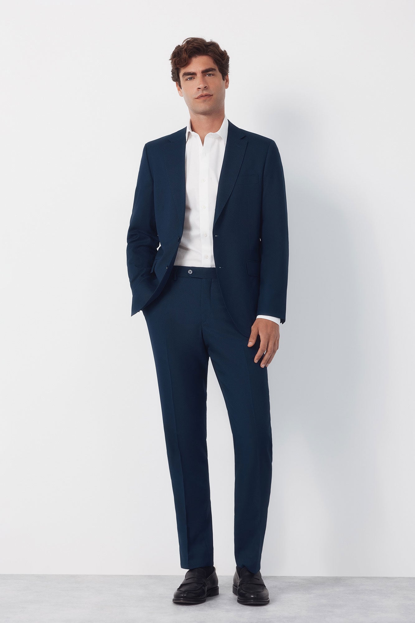 Cortefiel Blue structured blazer Serie XXI