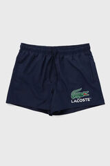 Lacoste Cal&ccedil;&otilde;es de banho com estampado de crocodilo para homem Azul