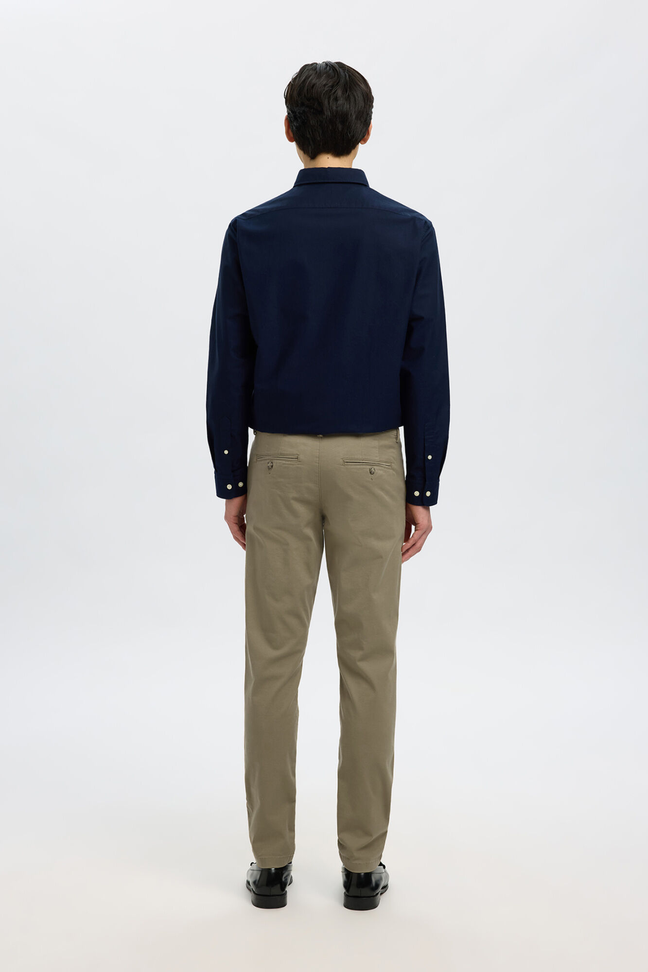 Selected Cal&ccedil;as chino para homem slim fit Castanho