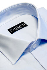 Cloking Camisa Lisa Cuello Ingl&eacute;s Azul
