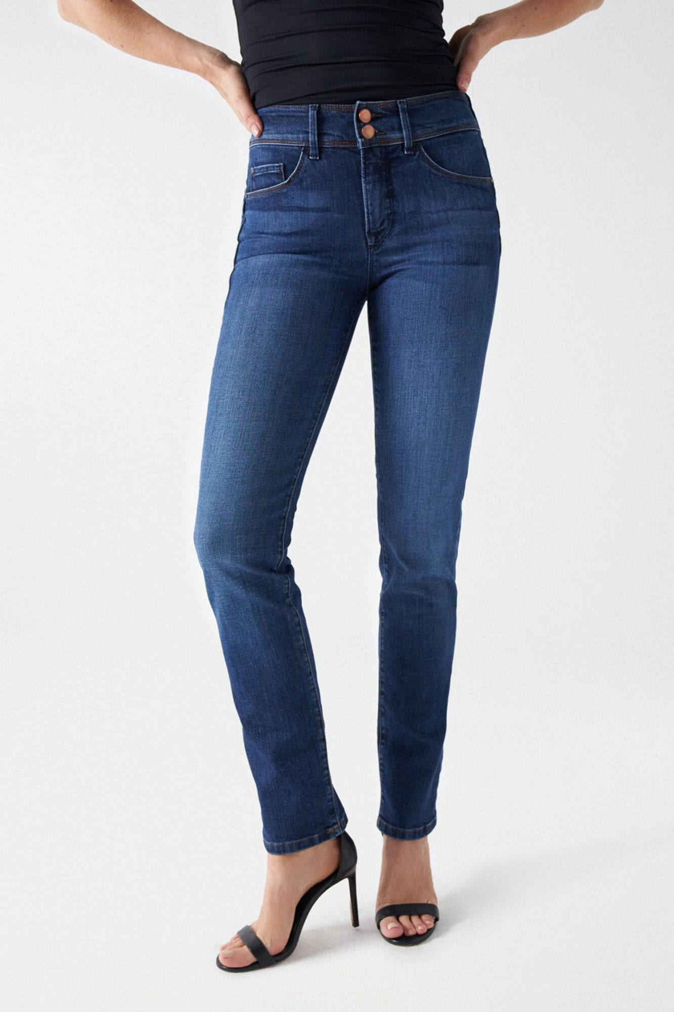 Salsa Jeans Cal&ccedil;a jeans skinny com push-in secreto Azul