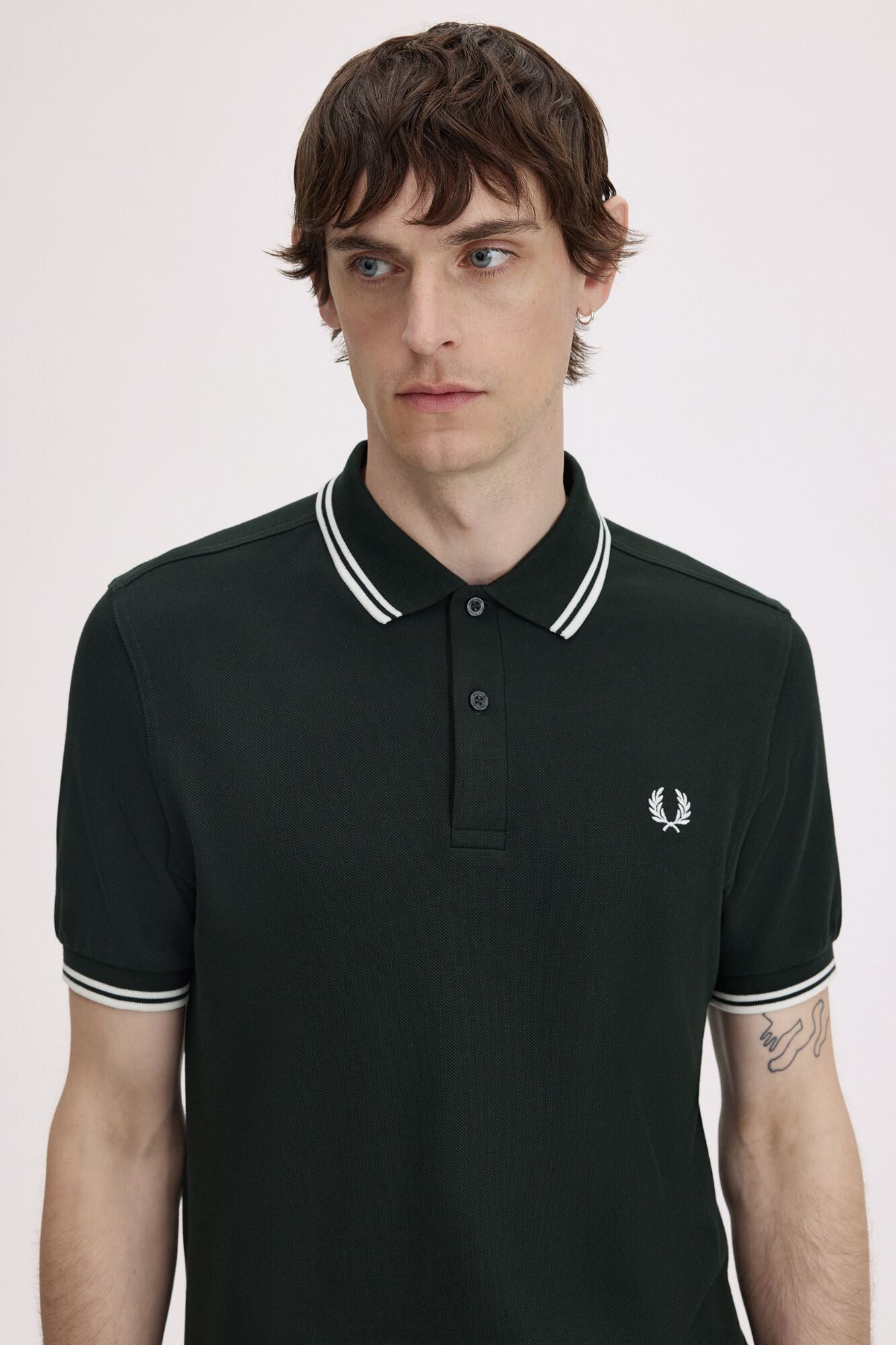 Fred Perry Fred Perry two-tone polo shirt Dark green