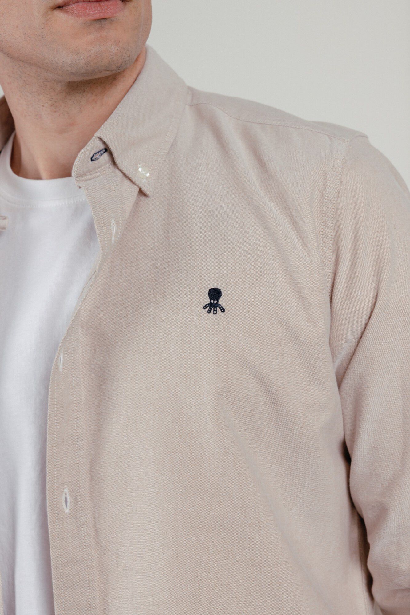 elPulpo Casual oxford shirt Brown