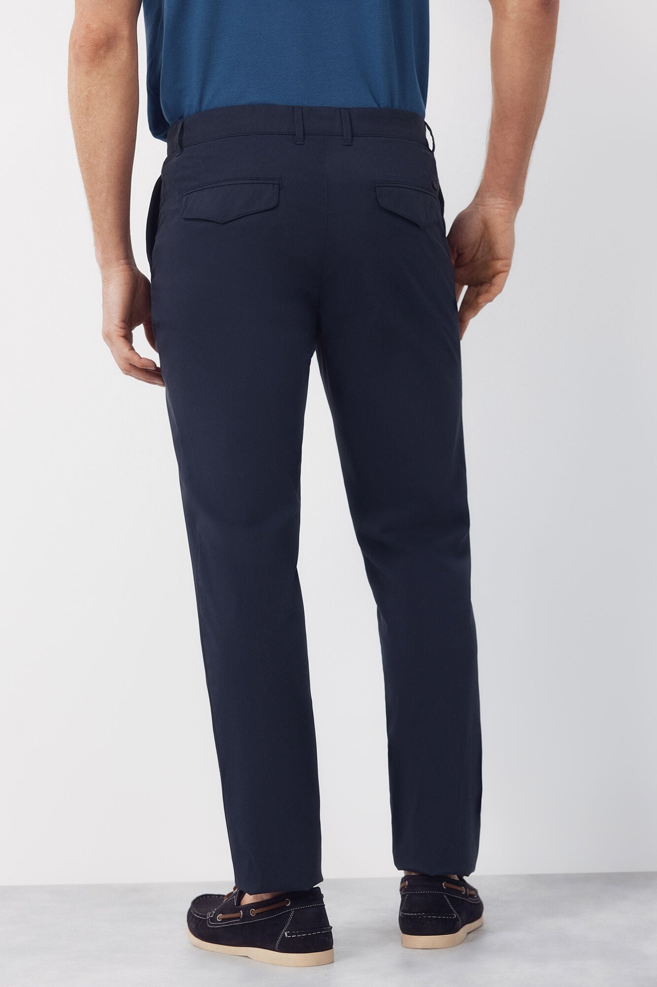 Cortefiel Lightweight slim technical chinos Navy