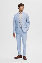 Selected Blazer de fato Slim Fit confecionado com materiais reciclados. Azul