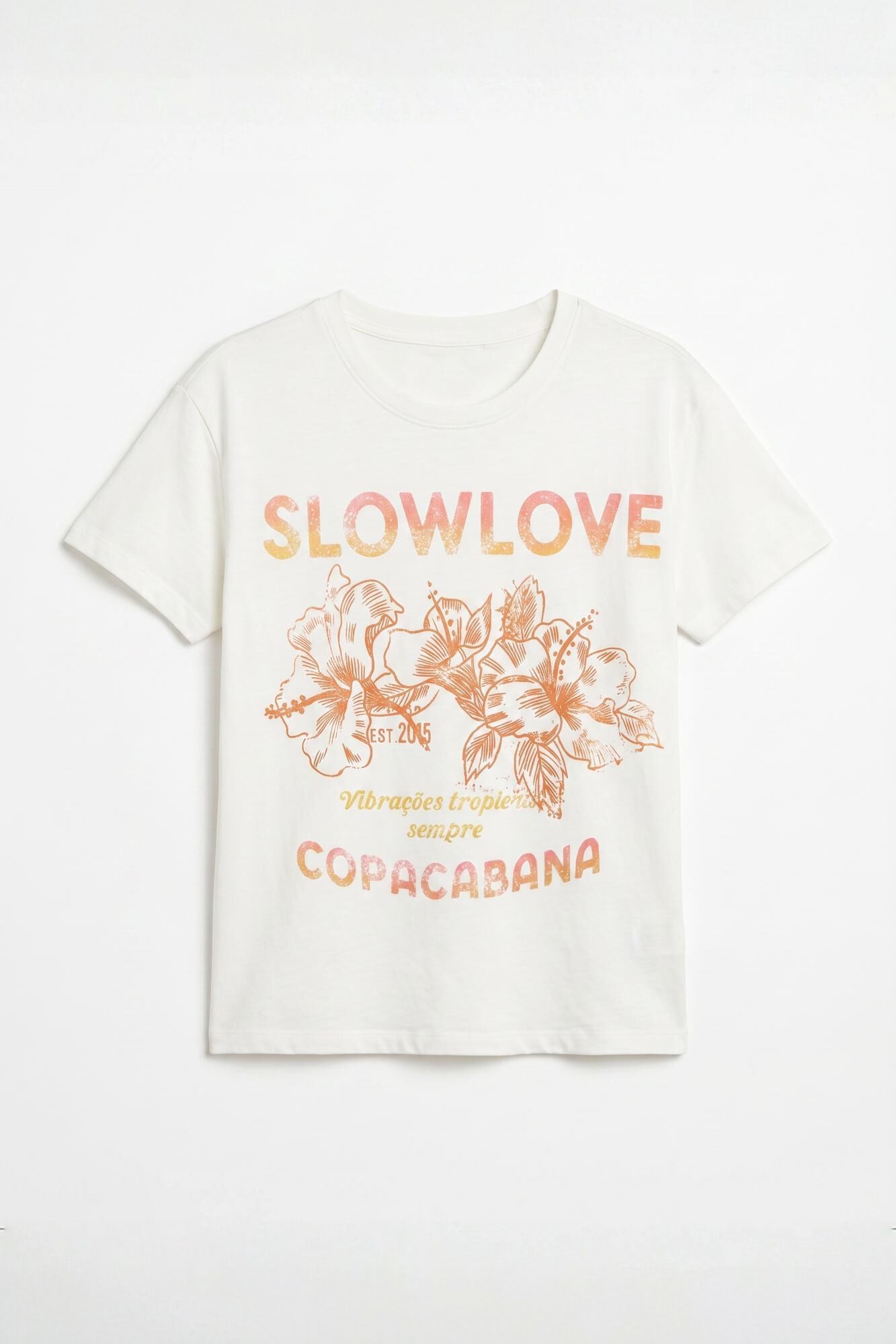 Slowlove T-shirt estampada Branco