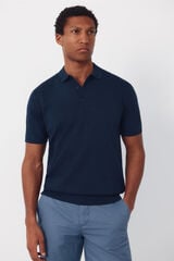 Cortefiel Camisola polo b&aacute;sica de manga curta Azul