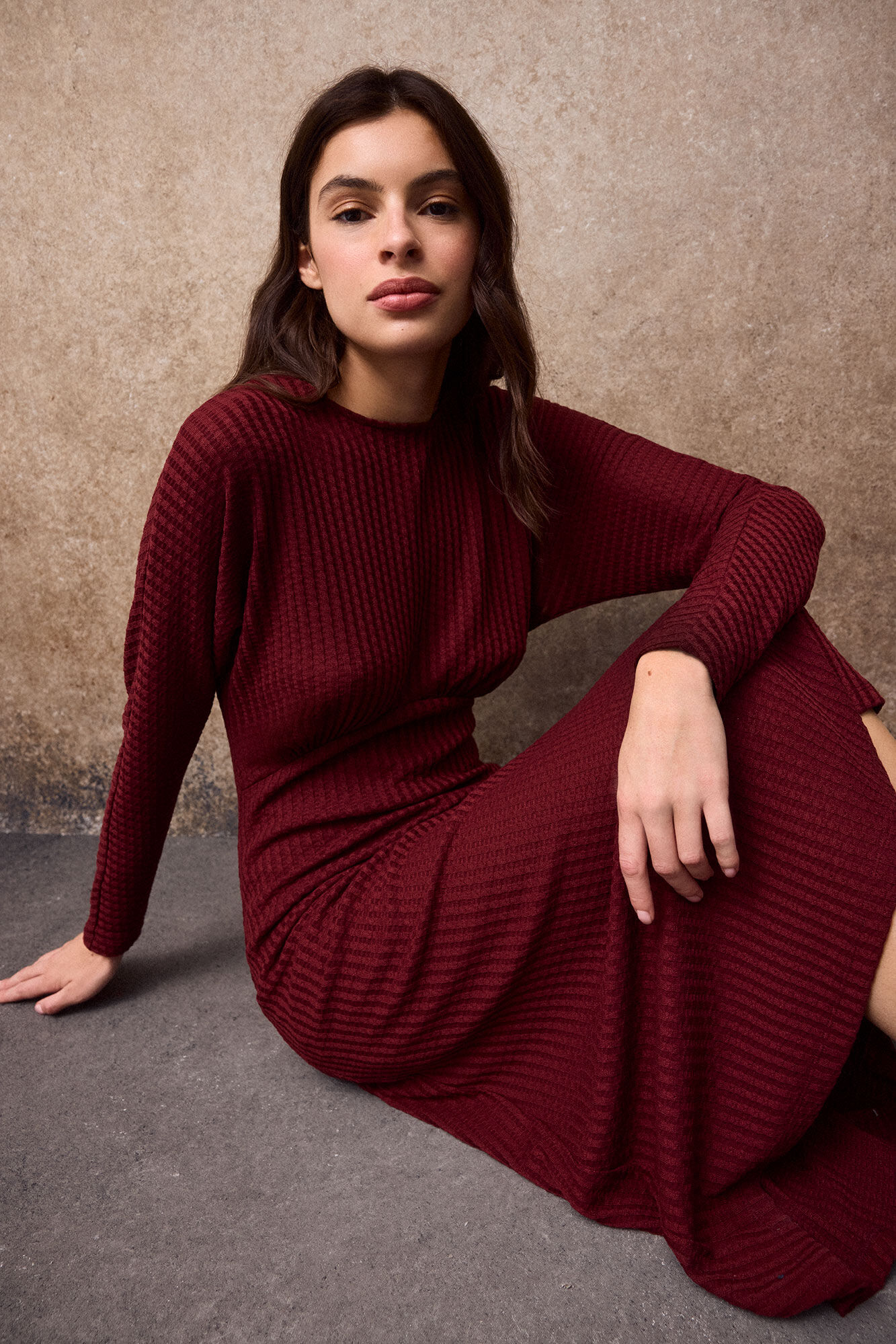 Slowlove Batwing sleeve structure dress