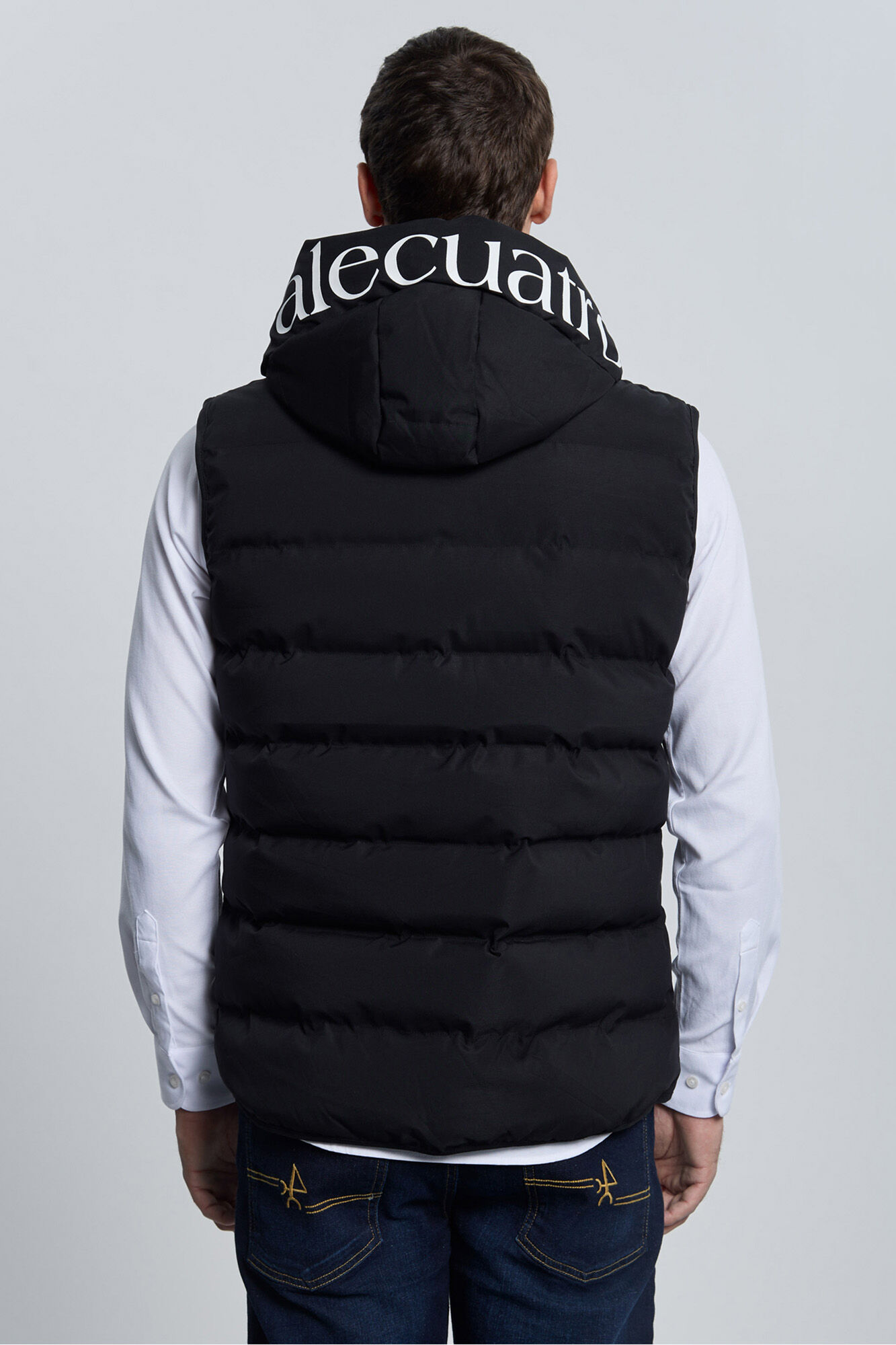 Valecuatro Chaleco acolchado capucha negro Negro