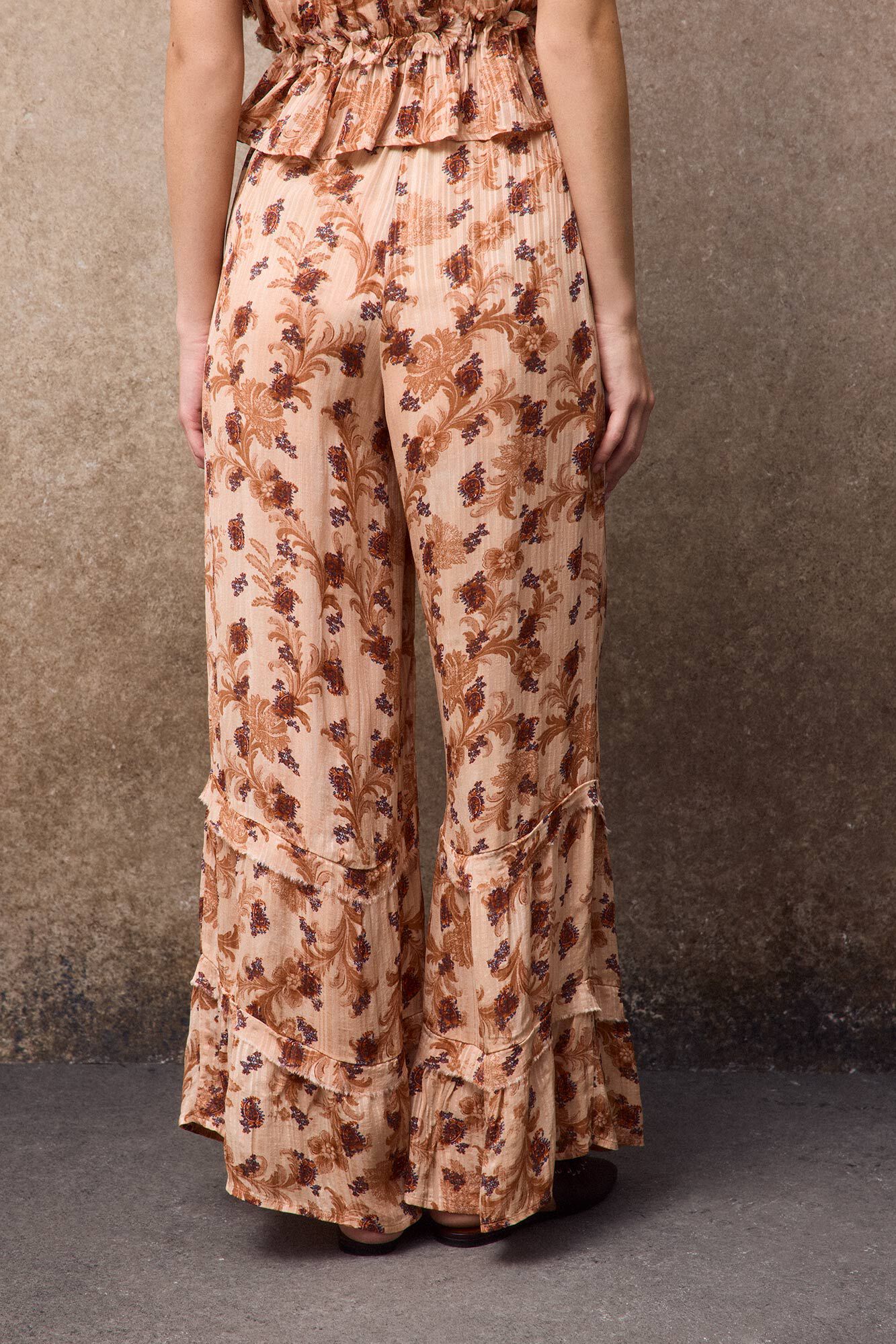 Slowlove Cal&ccedil;a fluida estampada Laranja