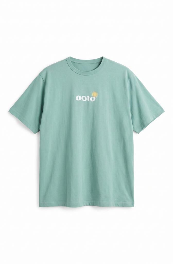 OOTO T-shirt gr&aacute;fica lavada Verde