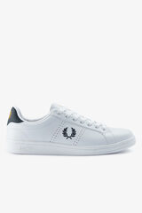 Fred Perry T&ecirc;nis de couro B721 Branco