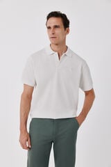 Cortefiel Polo with link structure Ivory