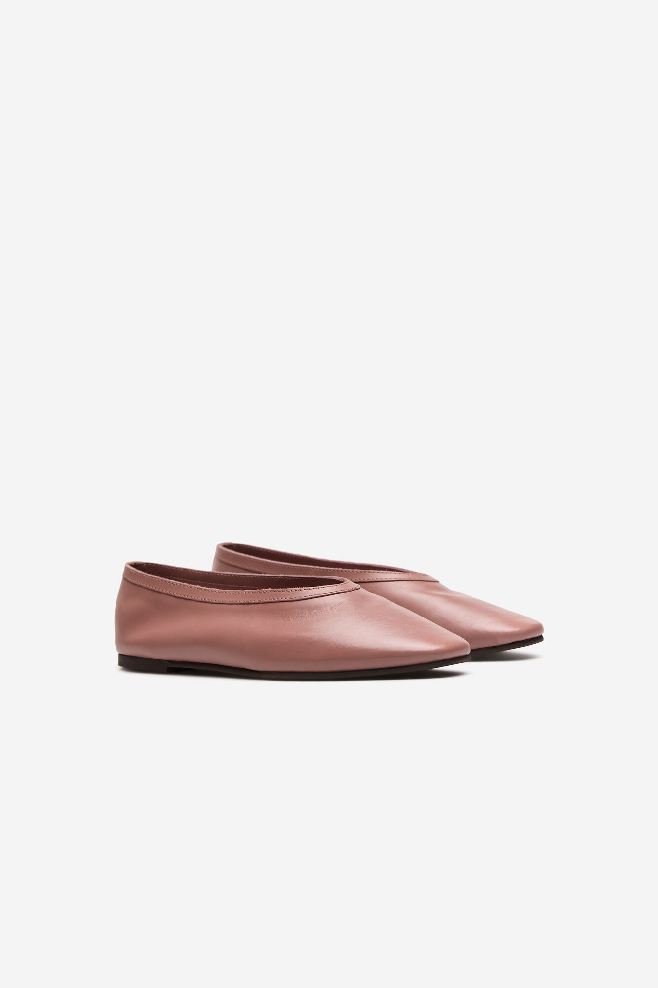Cortefiel Ballerina leather Pink