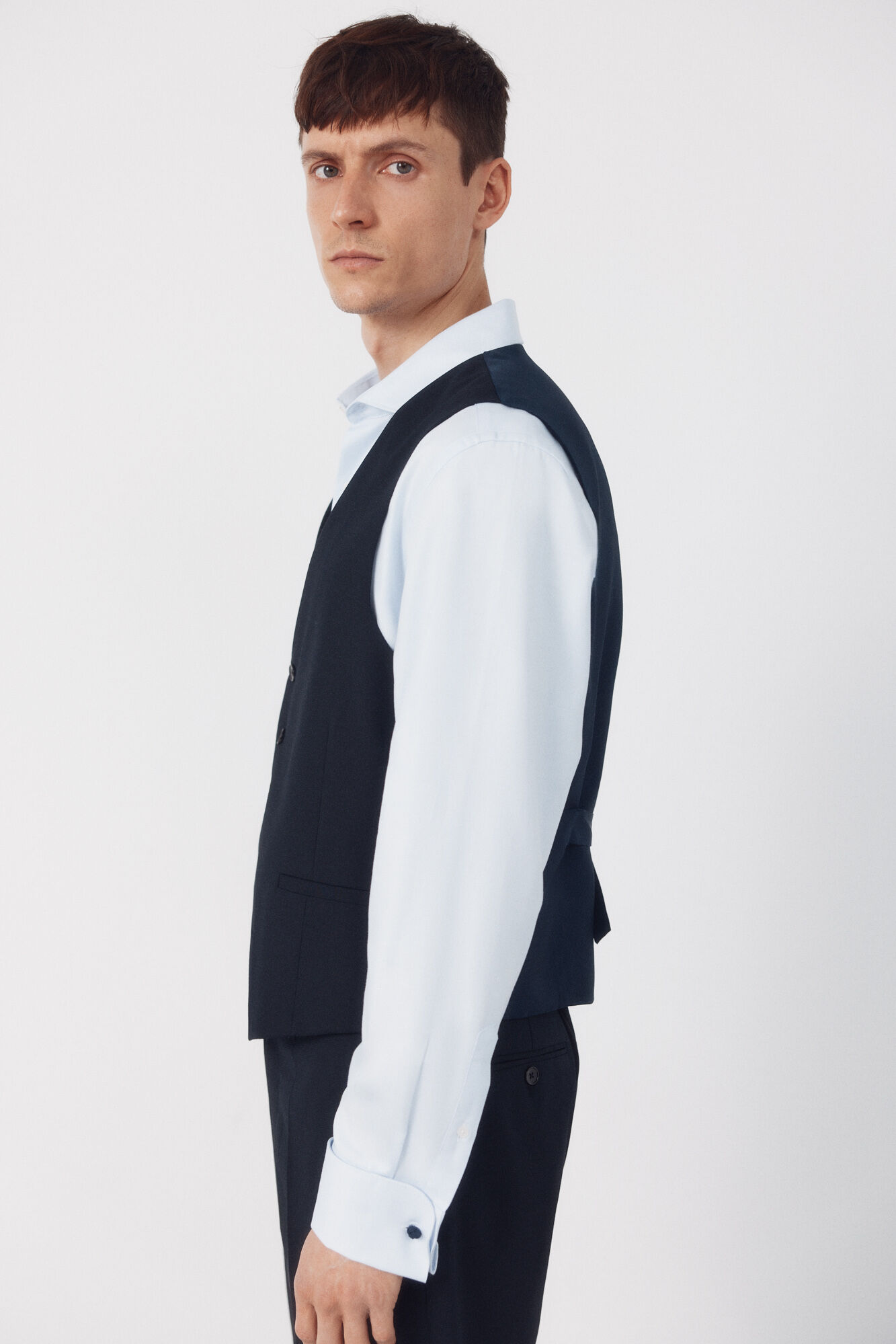 Cortefiel Blue plaid dynamic gilet