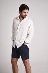 Cloking Linen cargo Bermuda shorts Blue