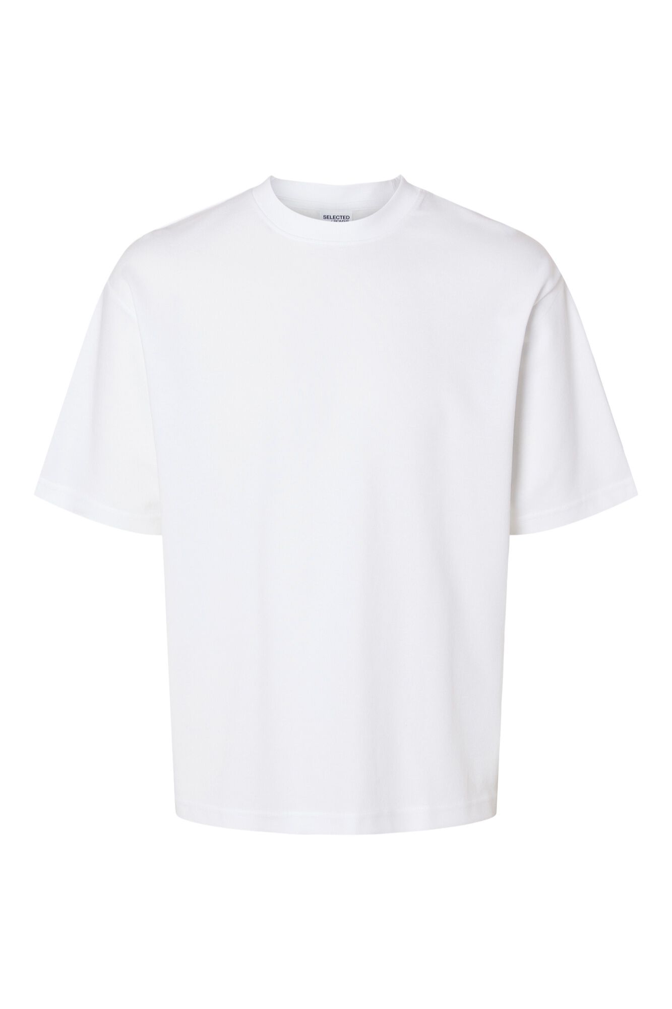 Selected T-shirt manga curta relax Branco