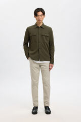 Selected Cal&ccedil;as chino para homem slim fit Tostado