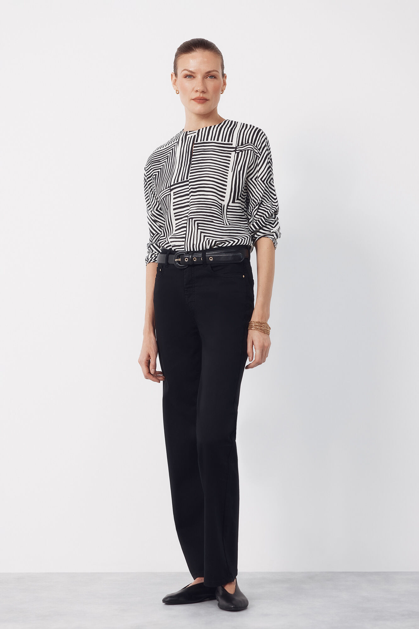Cortefiel Printed top Printed white