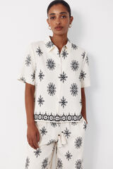 Cortefiel Printed short sleeve shirt Printed white