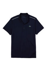 Lacoste Polo con ribetes en contraste en los hombros y los extremos de las mangas Azul marino