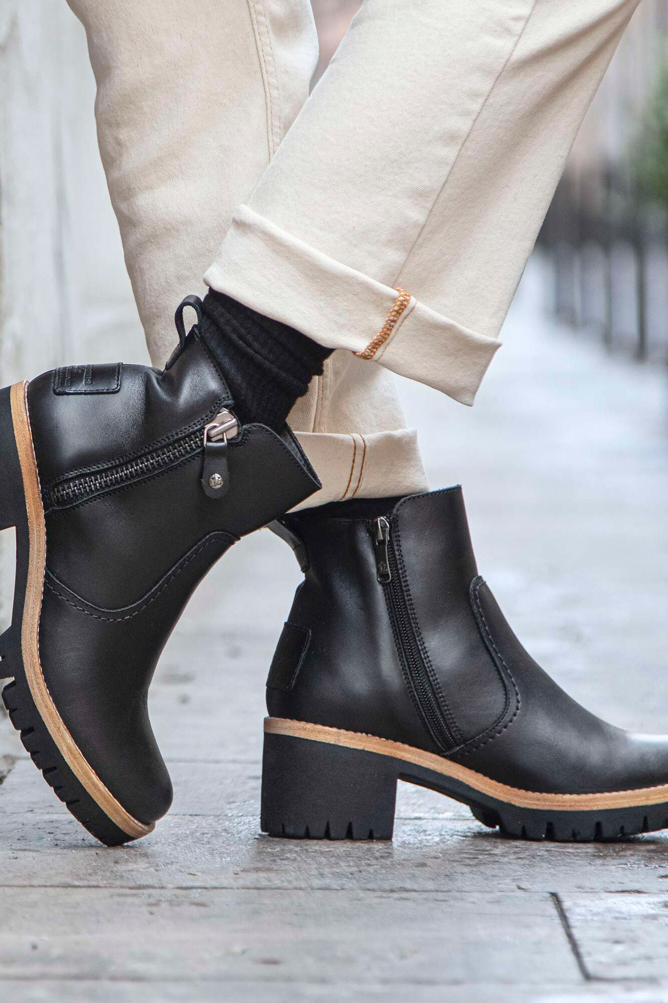 Panama Jack Botins de pele com forro de pele