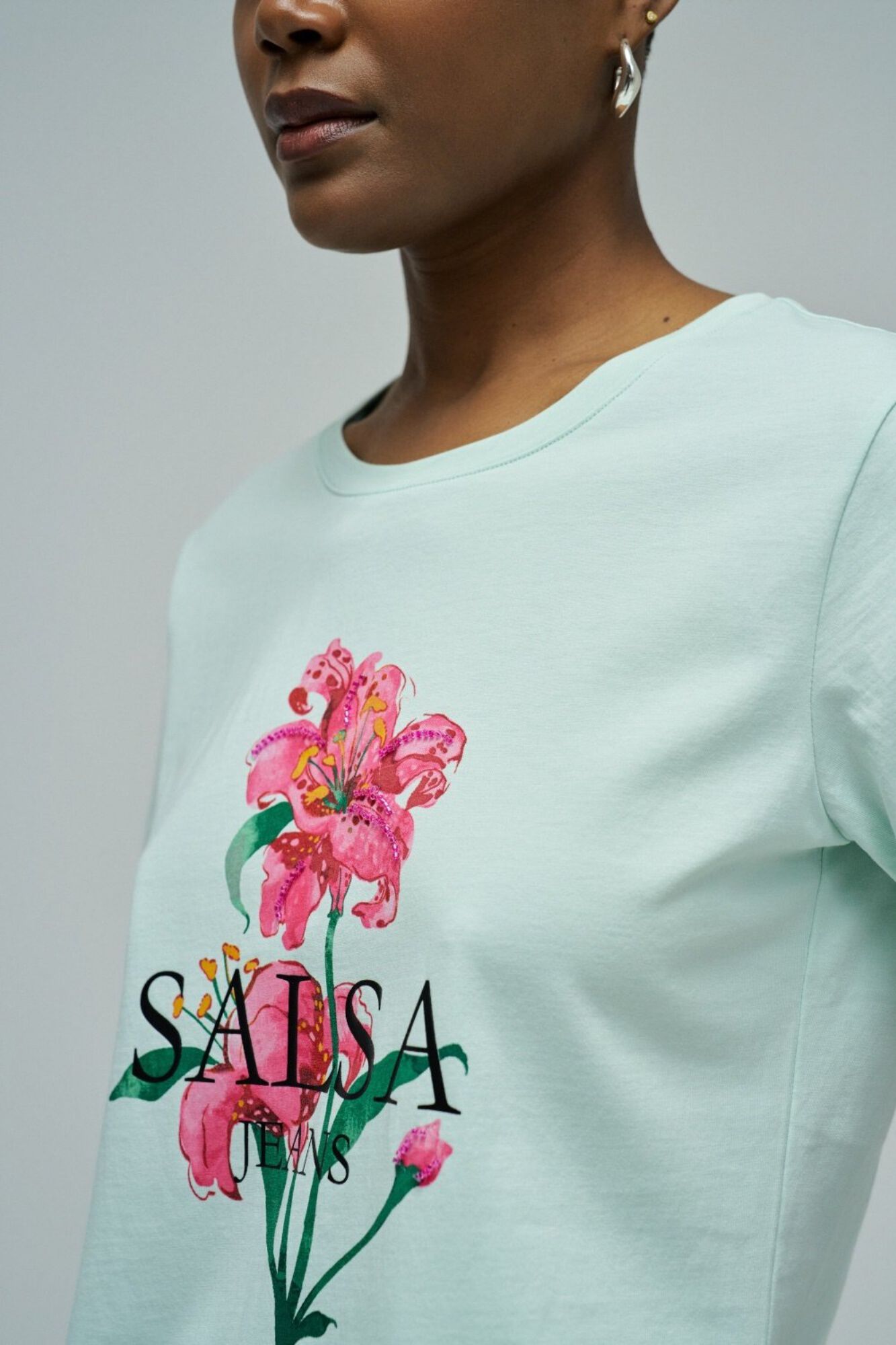Salsa Jeans Printed T-shirt with logo