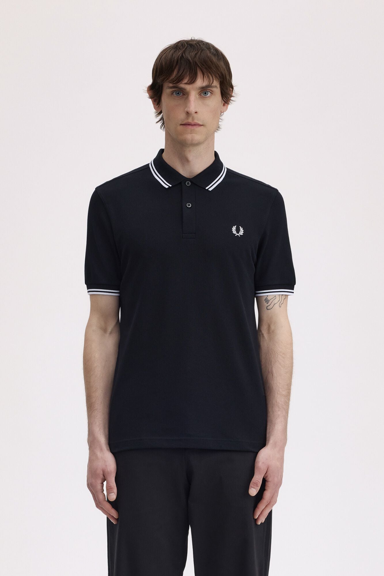 Fred Perry Twin tipped Fred Perry polo shirt Black