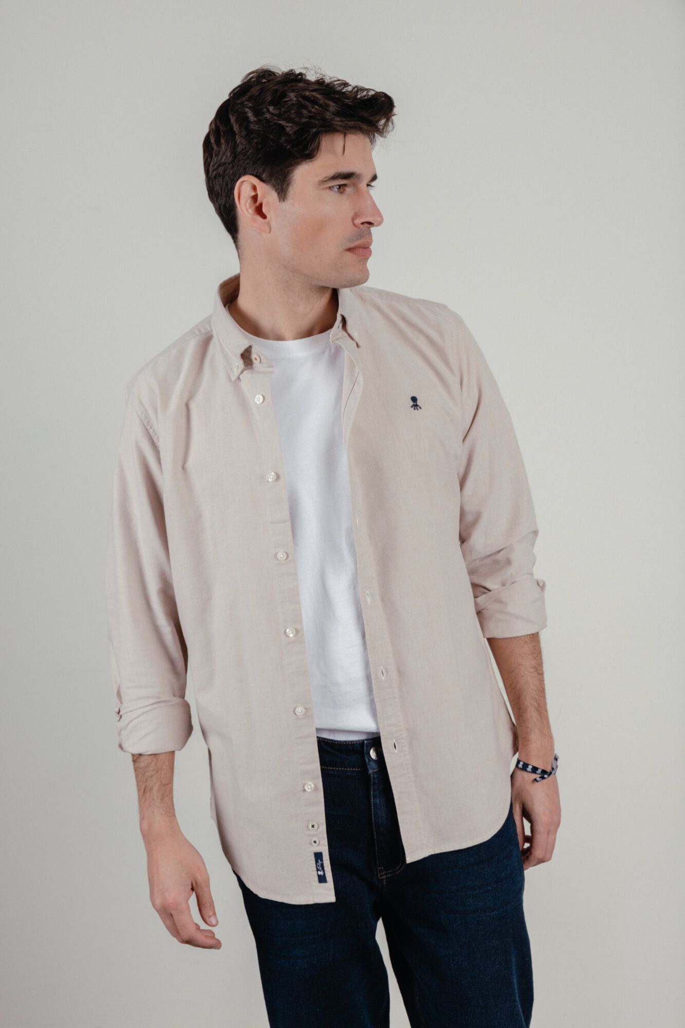 elPulpo Casual oxford shirt Brown