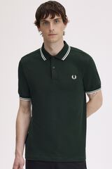 Fred Perry Fred Perry two-tone polo shirt Dark green