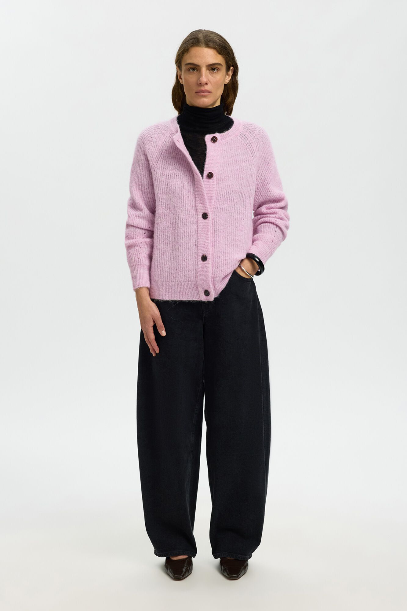 Selected Wool and alpaca cardigan