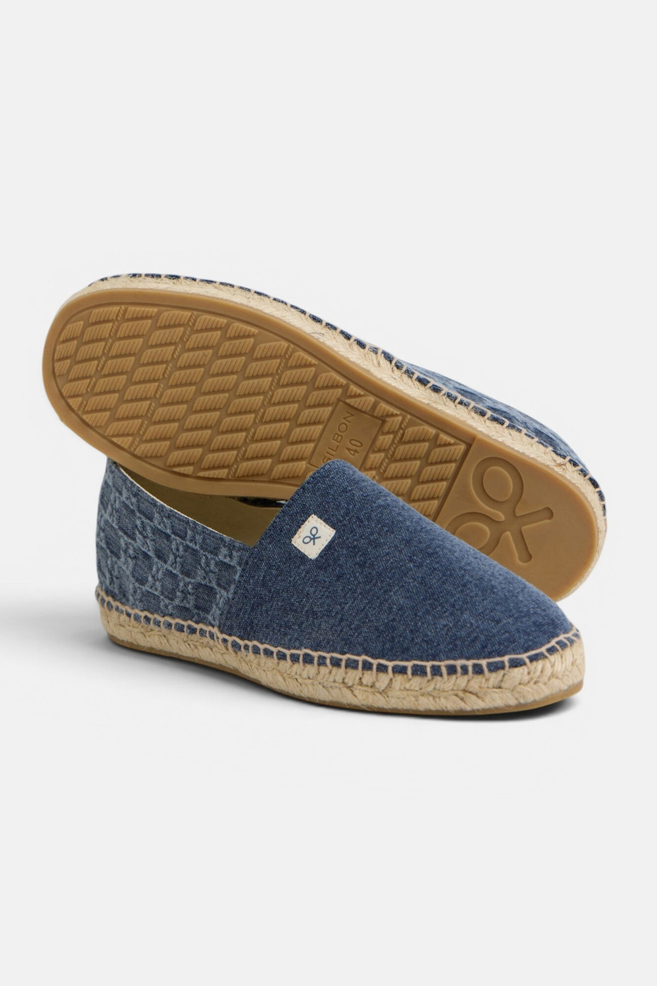 Silbon Mini logo espadrille Navy