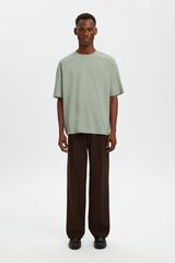 Selected T-shirt manga curta relax Verde
