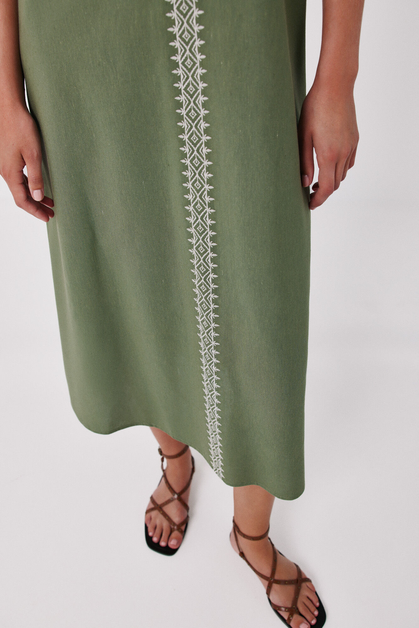 Cortefiel Embroidered dress