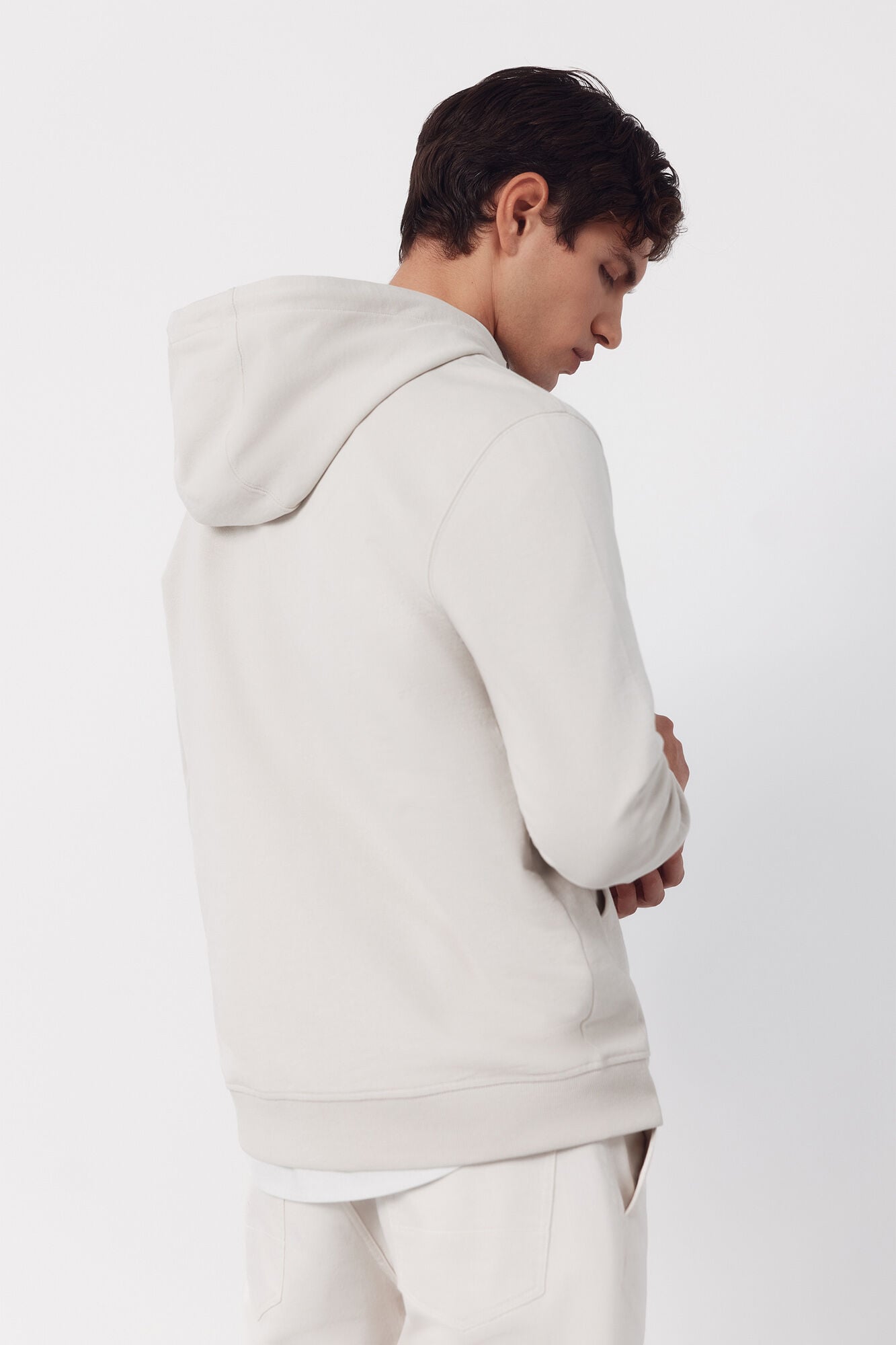 Cortefiel Sweatshirt com capuz Tostado