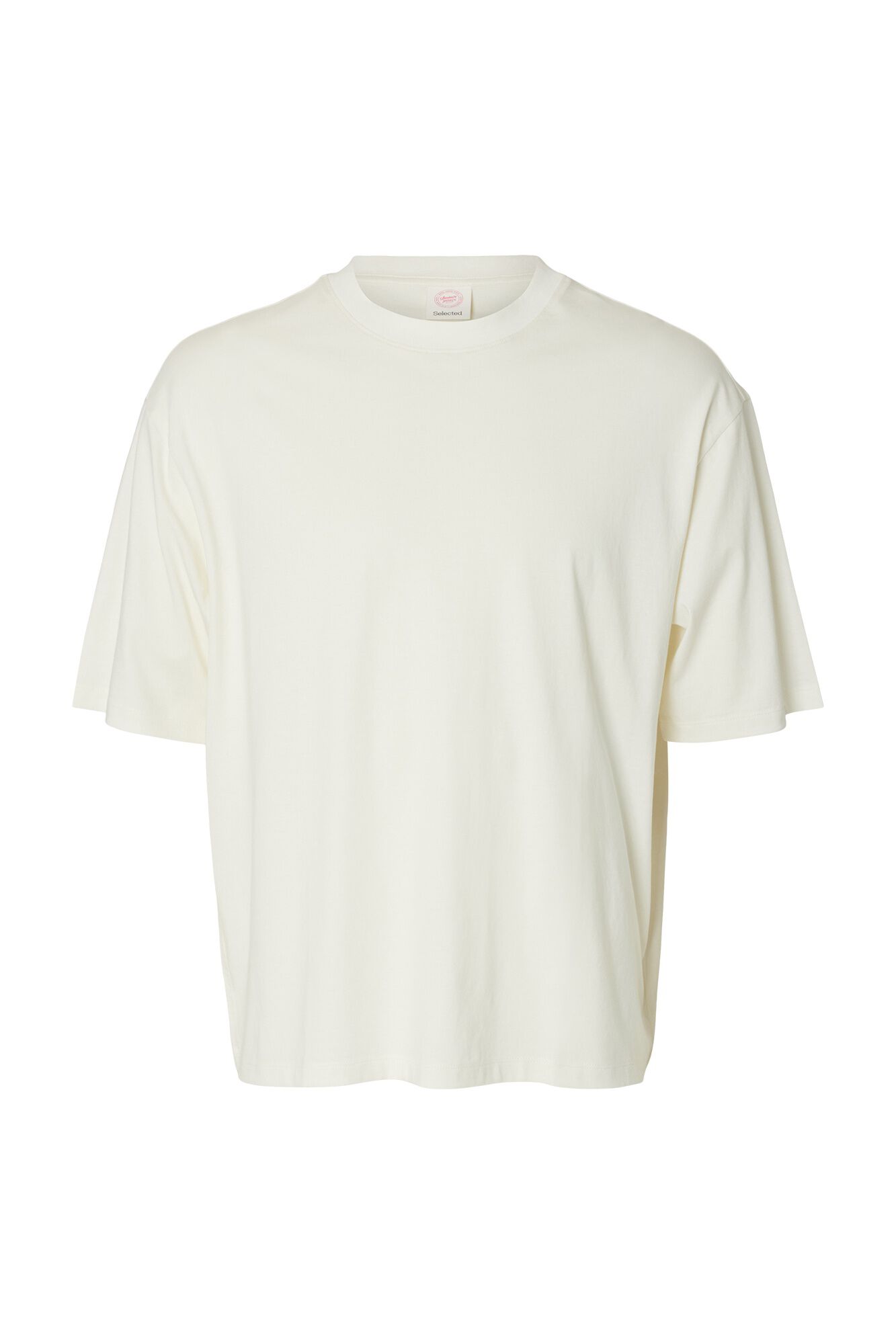 Selected T-shirt de manga curta estampada Branco